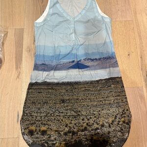 Marios Per Lorenzini Print Sleeveless Dress Made In Italy